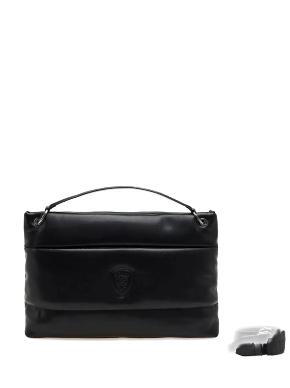 Blauer Quilted Top-handle Shoulder Bag In Black