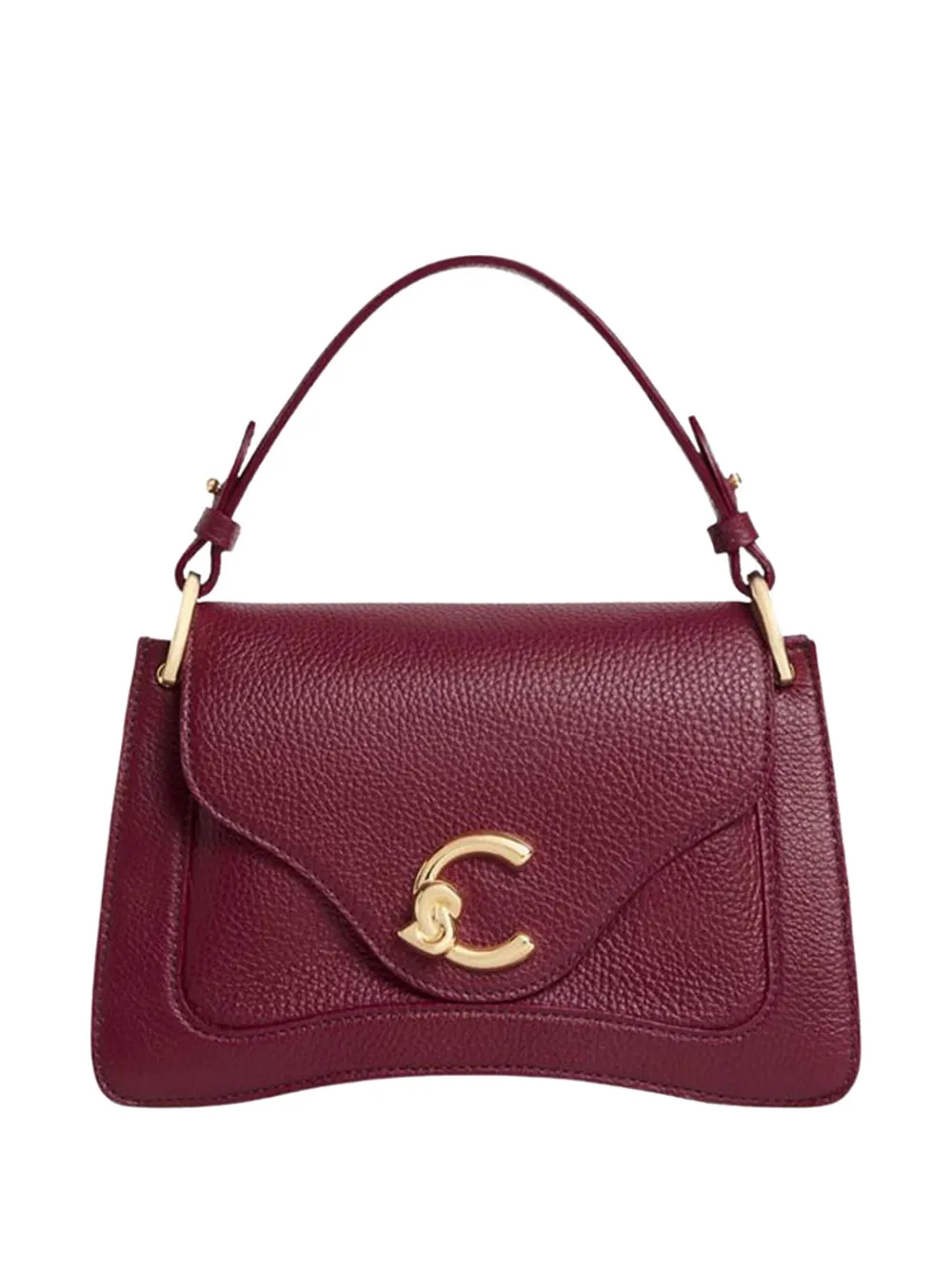 Coccinelle small C-Me flap leather shoulder bag | Purple | Image 1