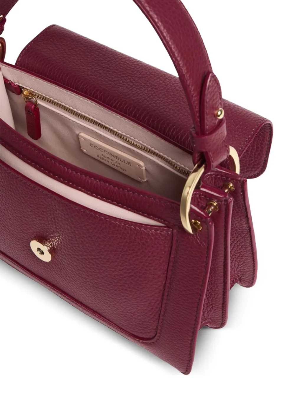 Coccinelle C-Me kleine leren schoudertas met omslag Paars