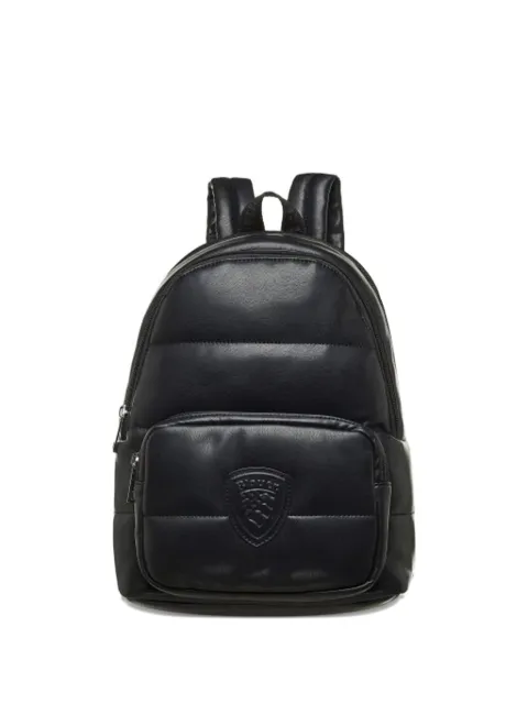 Blauer quilted logo-patch backpack