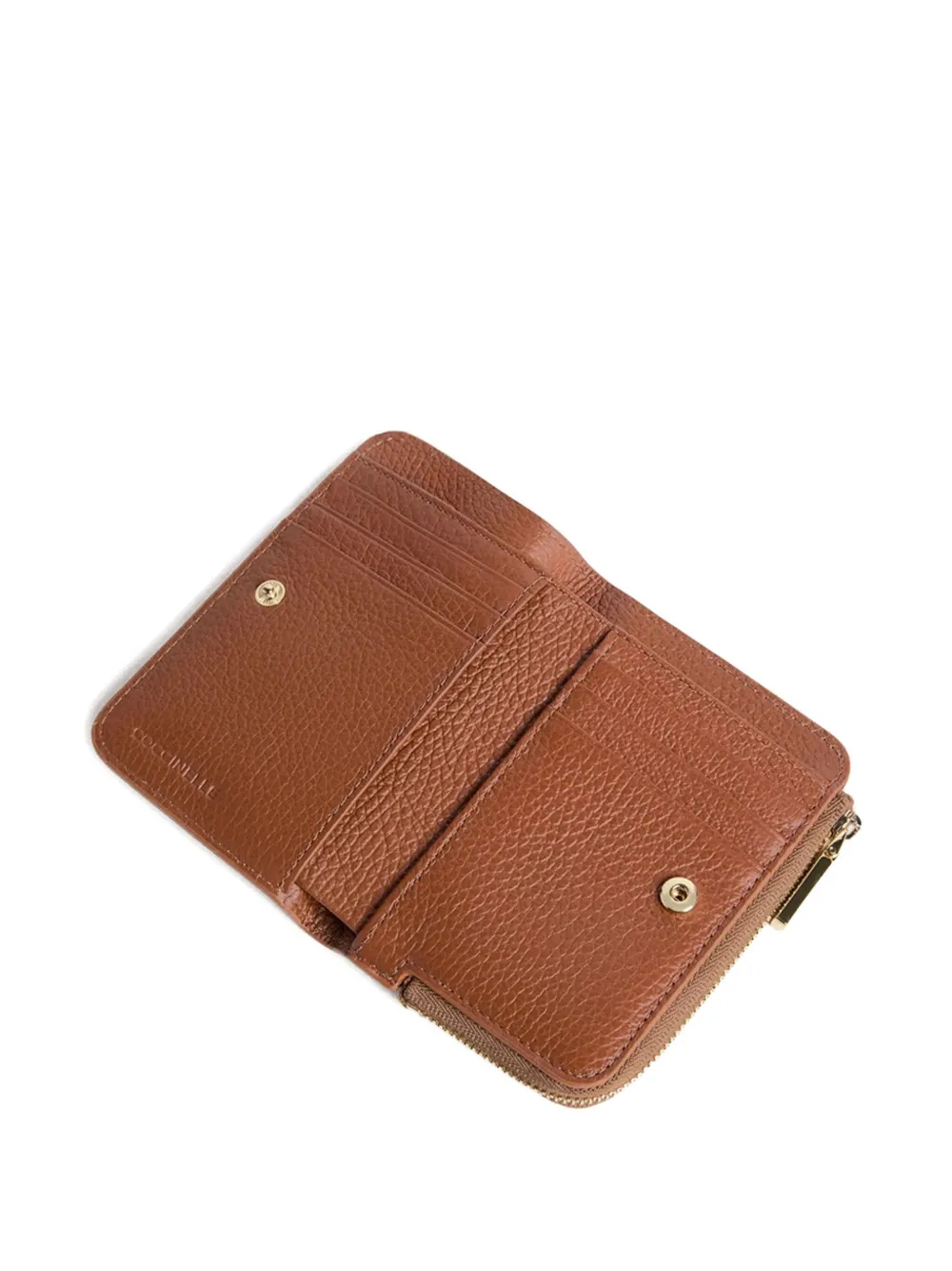 Coccinelle C-Me zipped leather wallet - Bruin