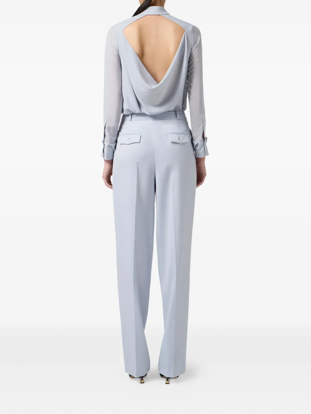 Elisabetta Franchi button-front backless shirt | Shirts | Image 2