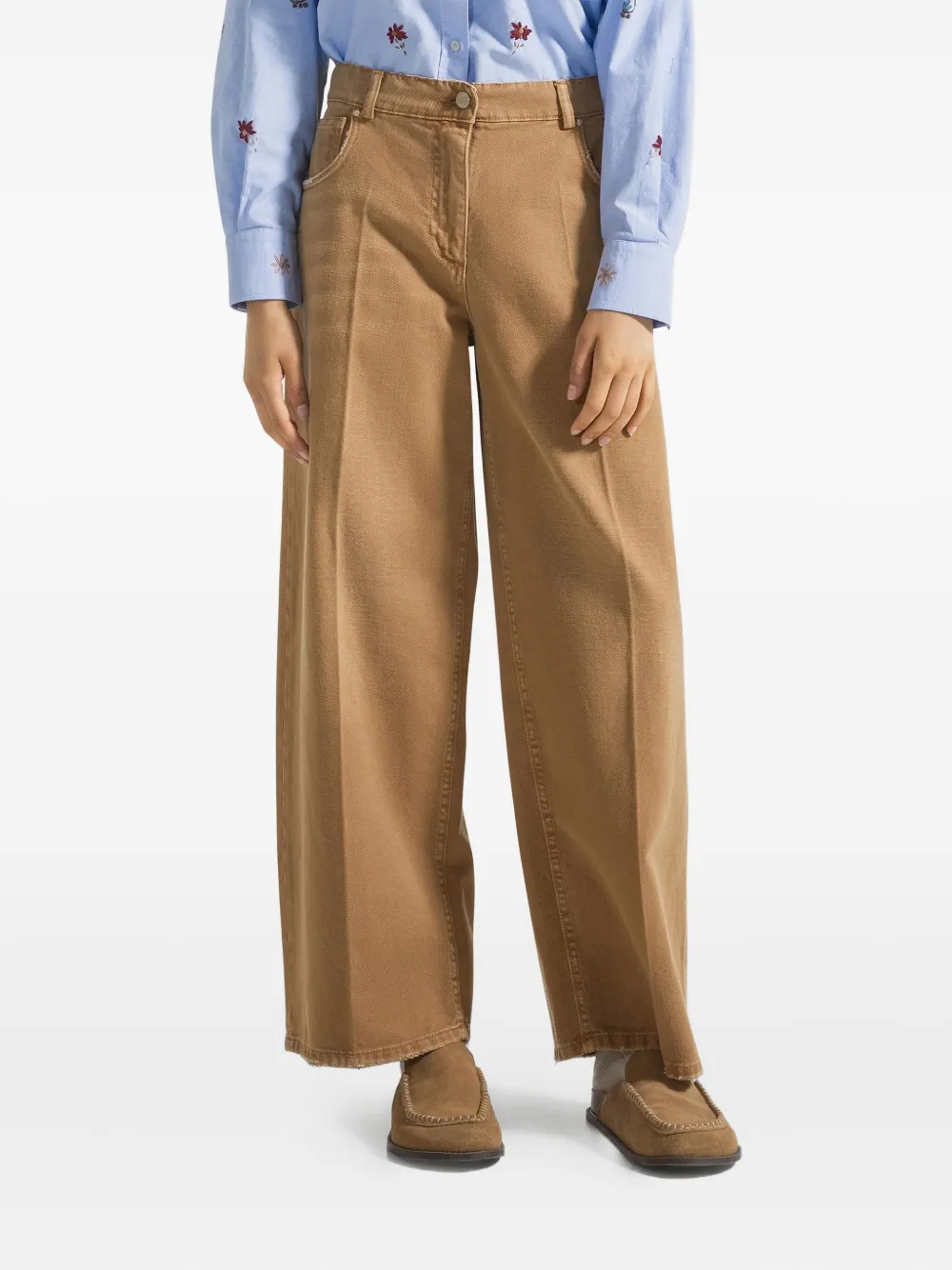 Seventy Whiskering-effect Jeans In Brown