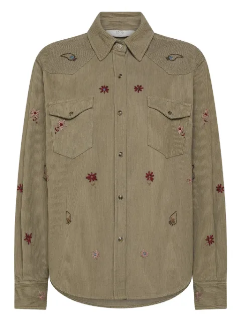 Seventy embroidered corduroy shirt
