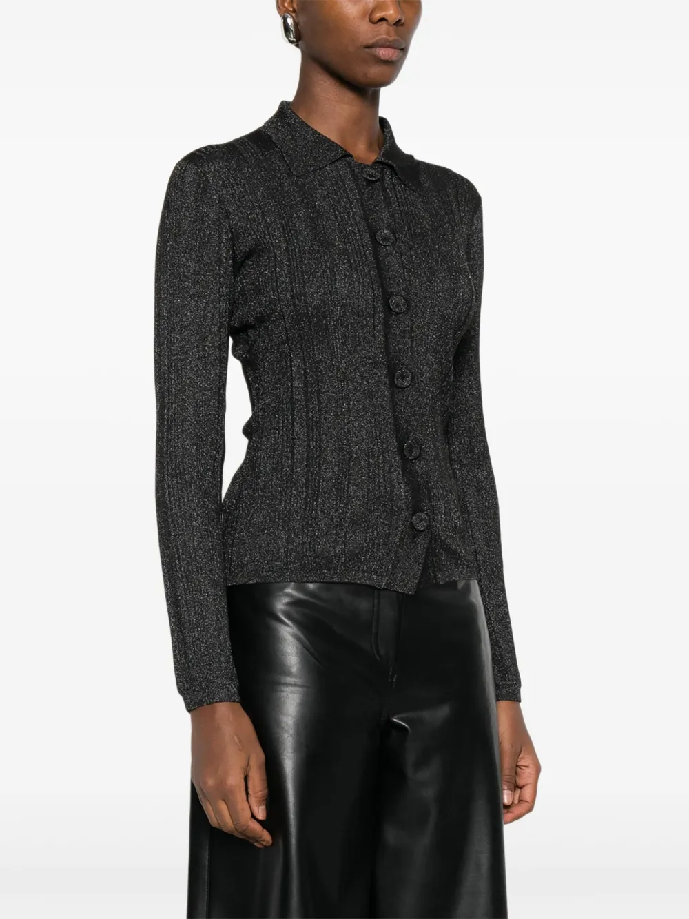 Twinset Button-up Cardigan In Gray