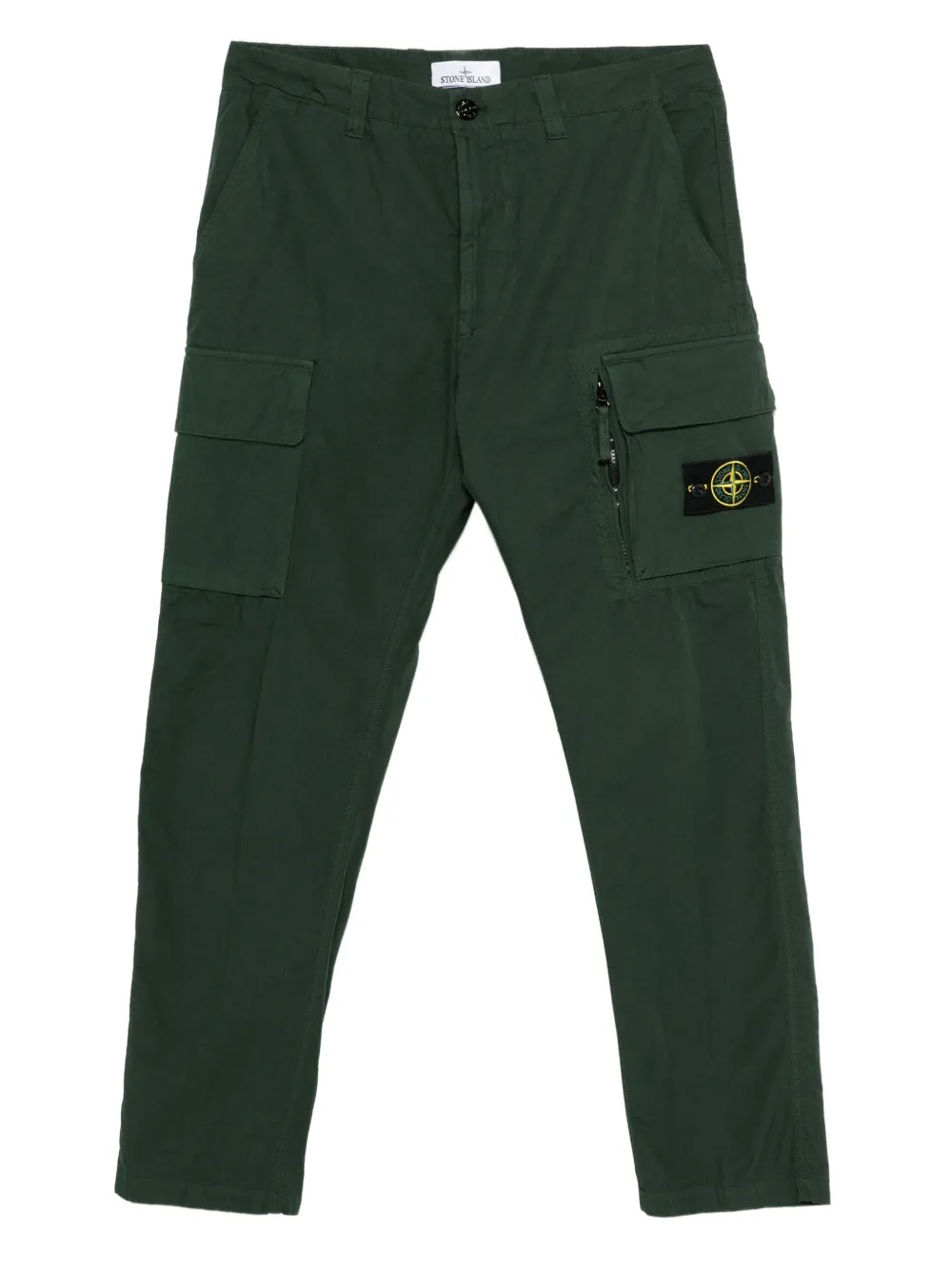 Stone Island pantalon cargo à patch logo | vert | Image 1