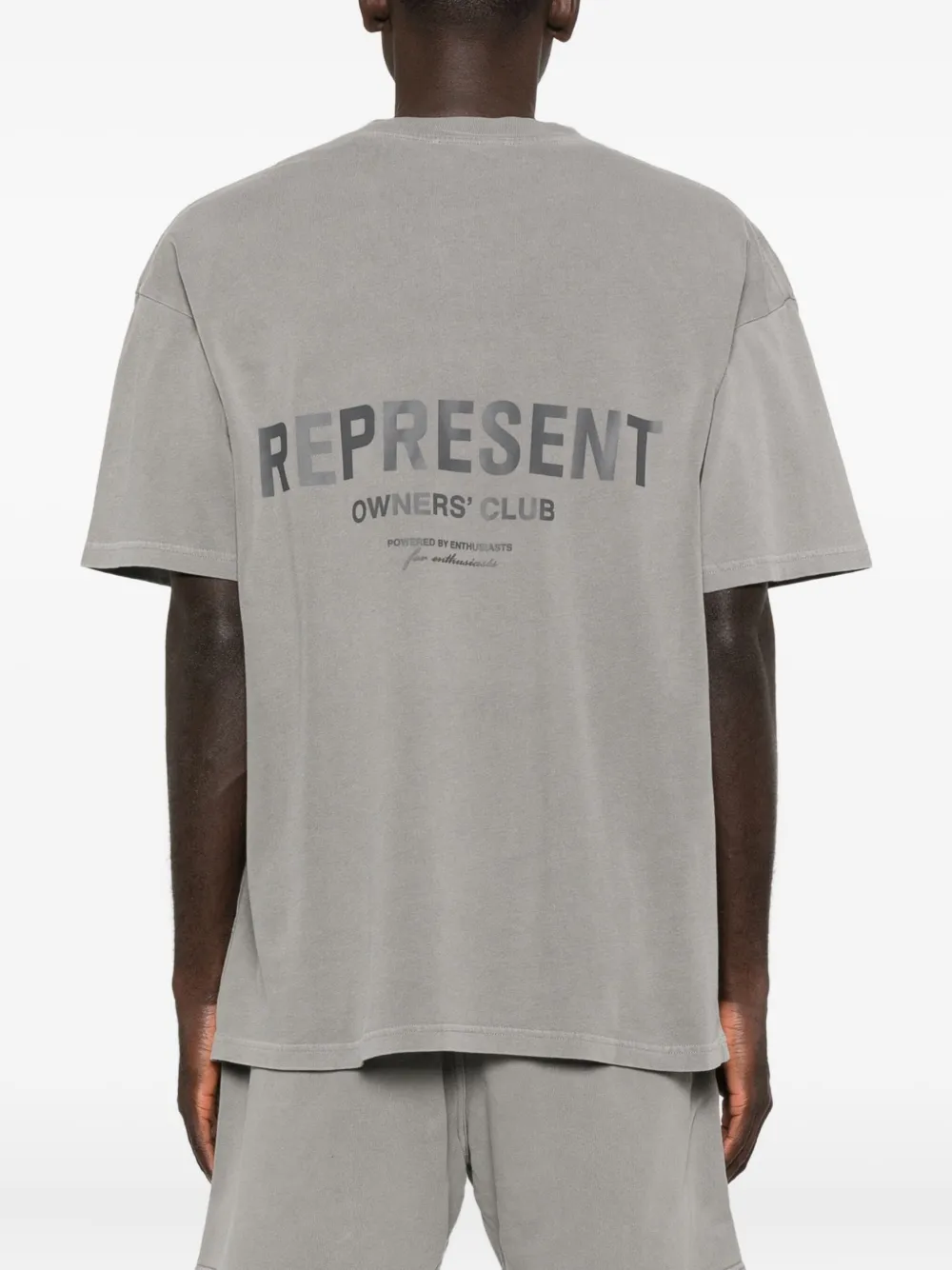 Represent Logo-print T-shirt In Gray