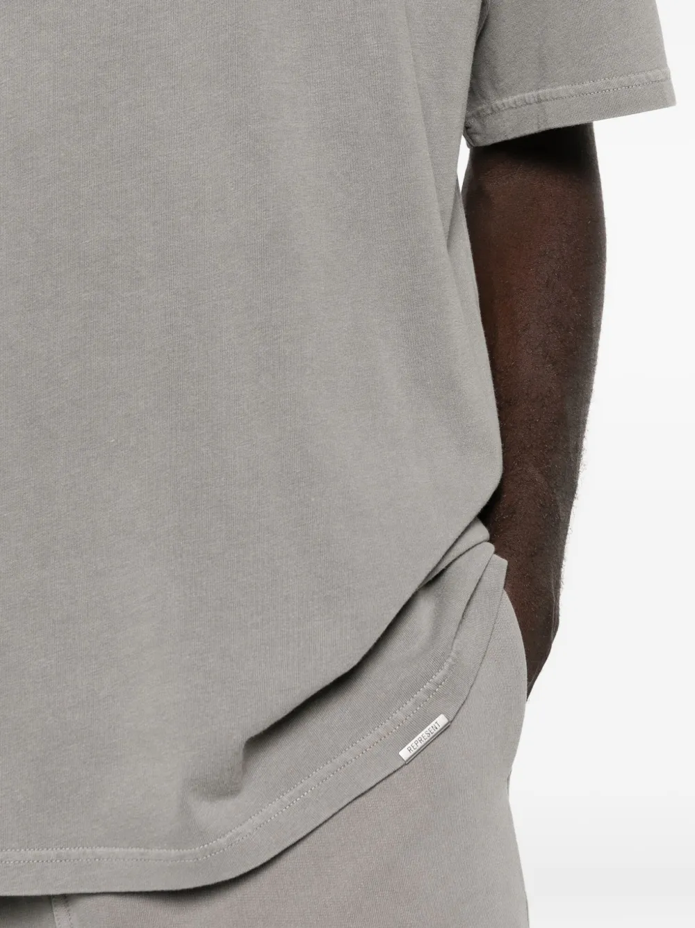 Represent Logo-print T-shirt In Gray