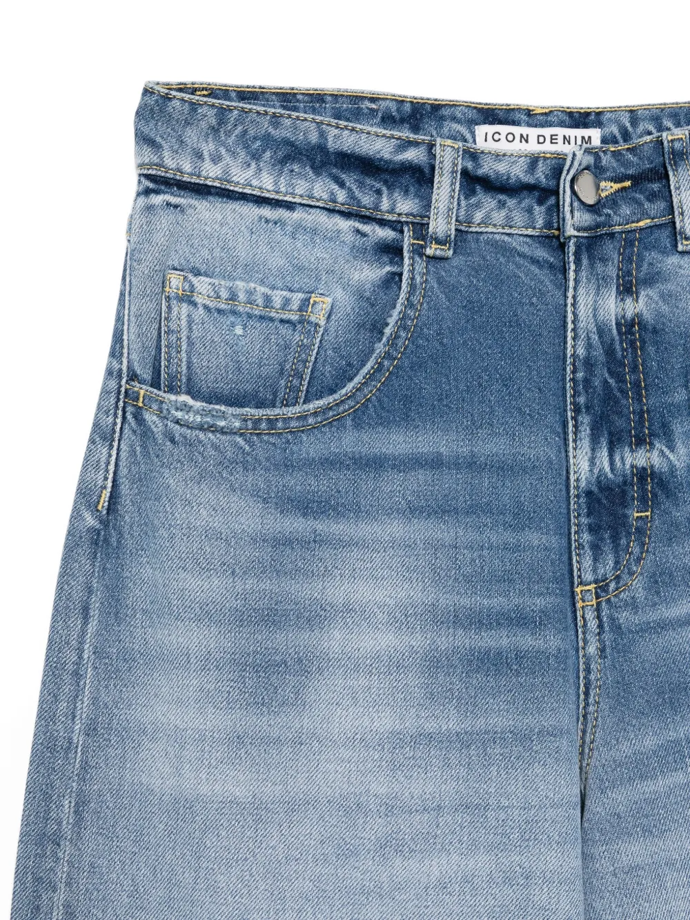 ICON DENIM Gerafelde jeans Blauw