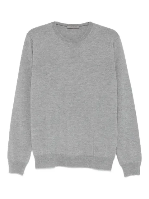 Corneliani embroidered-logo crew-neck sweater