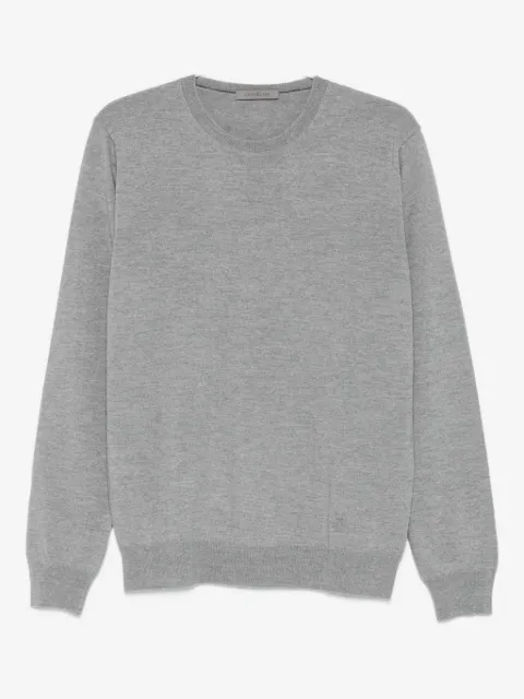 Corneliani embroidered-logo crew-neck sweater