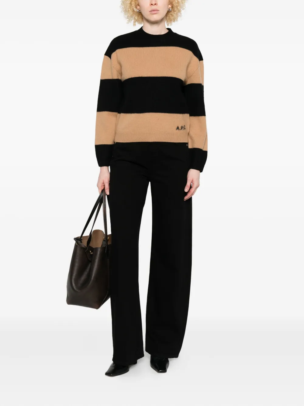 Apc A.p.c. A.p.c. Penny Striped Sweater In Black