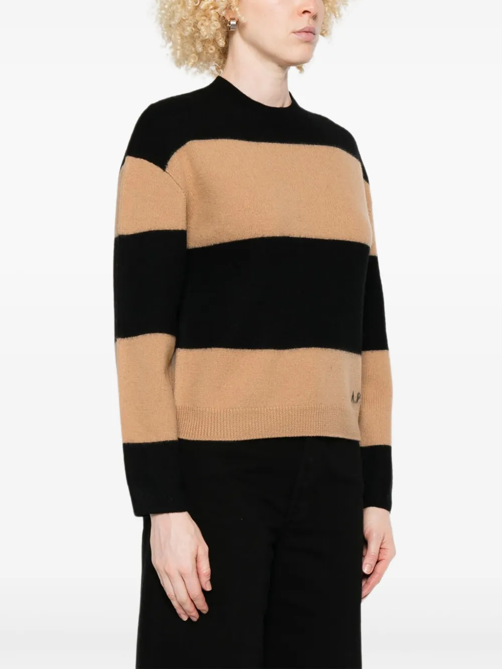 A.P.C. Gestreepte trui Beige