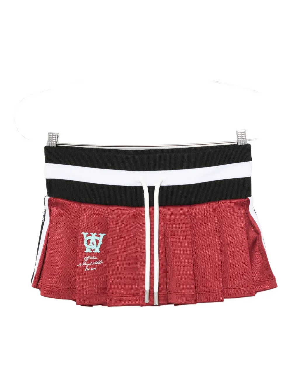 Off-White pleated drawstring skirt | أحمر | Image 1