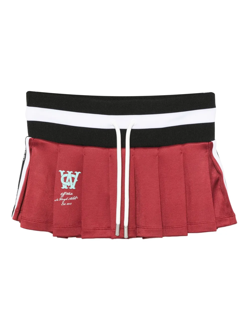 Off-White pleated drawstring skirt - レッド Off-White pleated drawstring skirt - レッド