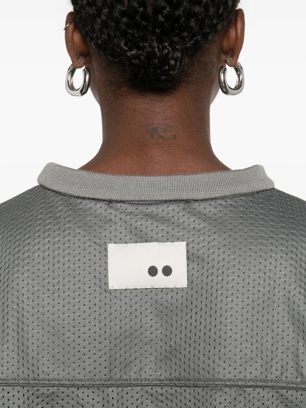 The M Mesh-panel Long-sleeve T-shirt In Gray