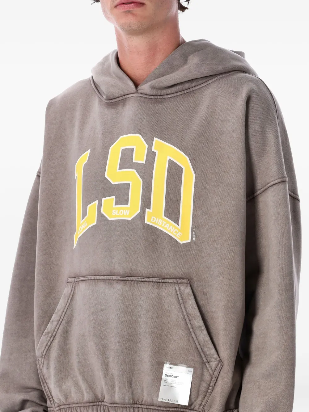  Satisfy Text-print Hoodie - Neutrals 