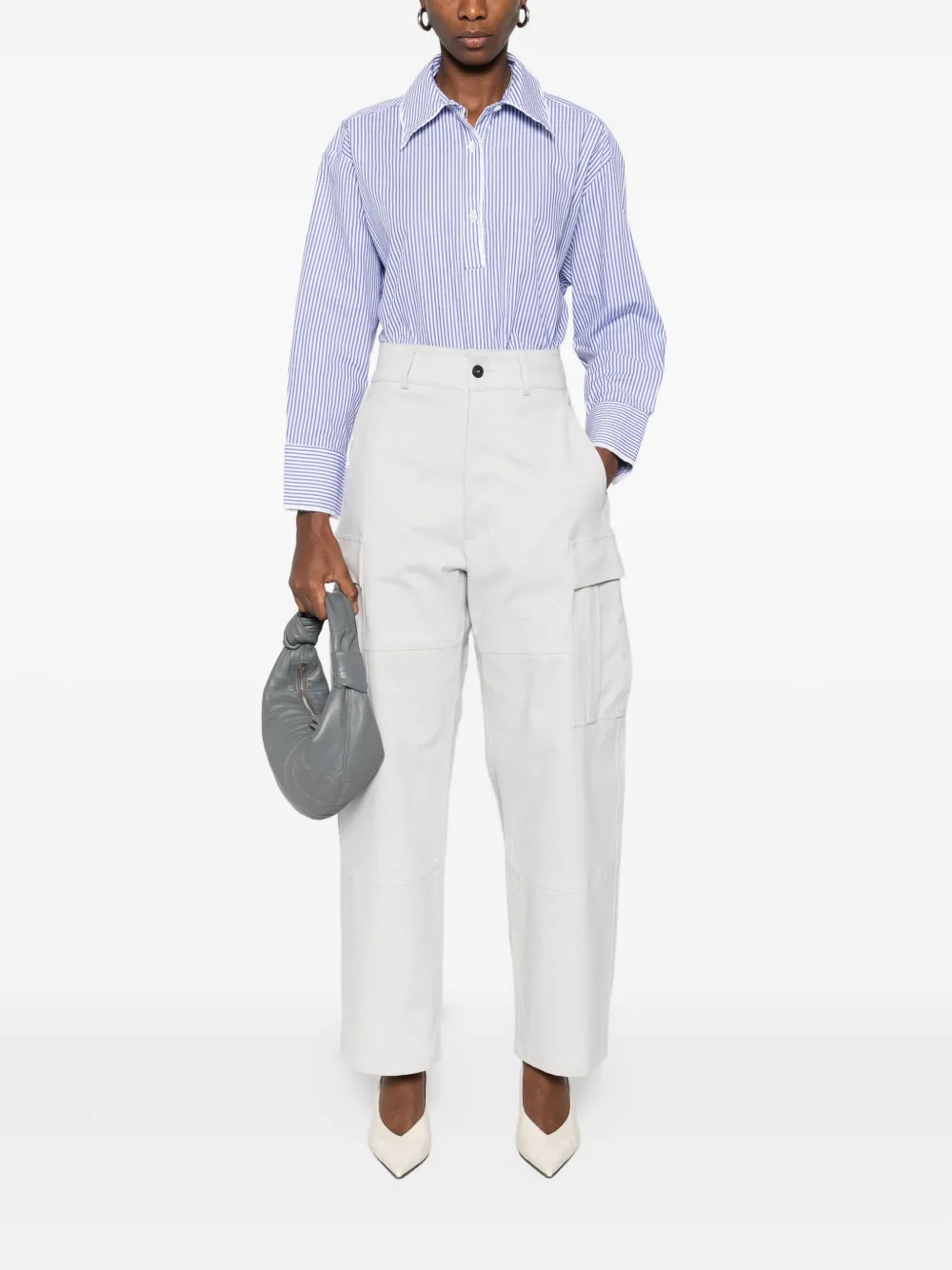 THE M Olivia gestreepte blouse - Blauw