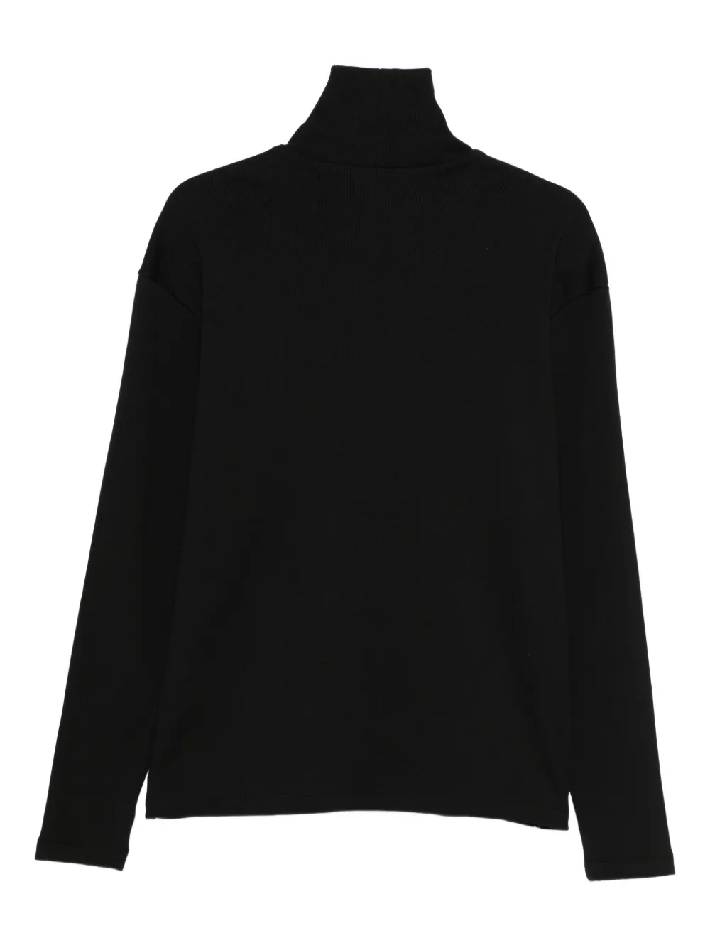 Amomento high-neck cotton T-shirt - Zwart