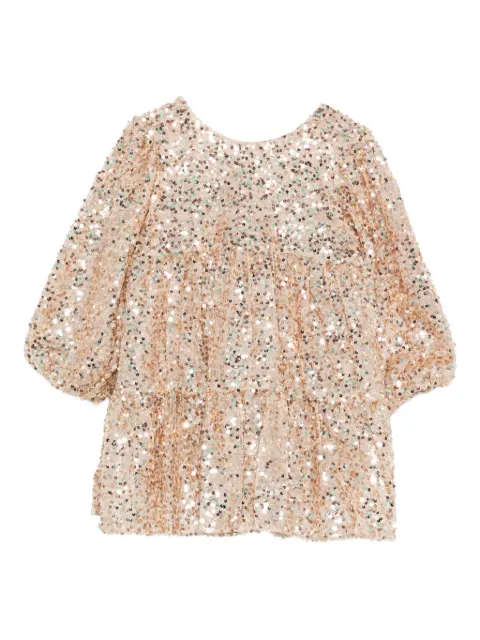 Konges Sløjd sequin-embellished puff-sleeve dress