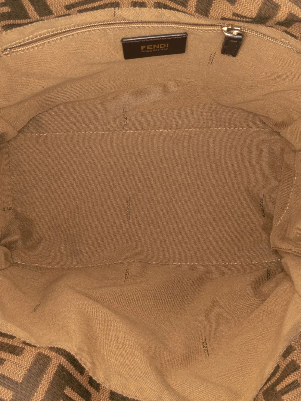 Pre-owned Fendi 2010-2025 Zucca Canvas Chef Tote Bag In Brown