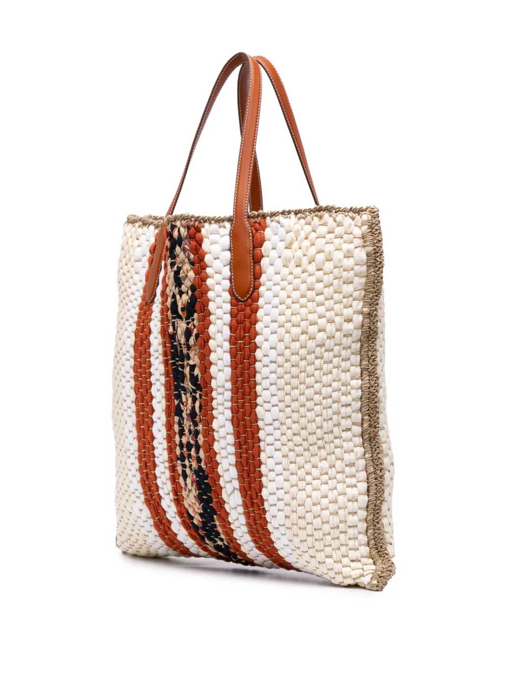 Pre-owned Loro Piana 2010-2025 Crochet Wool And Silk Blossom Tote Bag In Brown