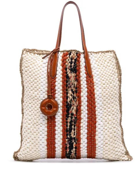 Loro Piana Pre-Owned 2010-2025 Crochet Wool and Silk Blossom tote bag