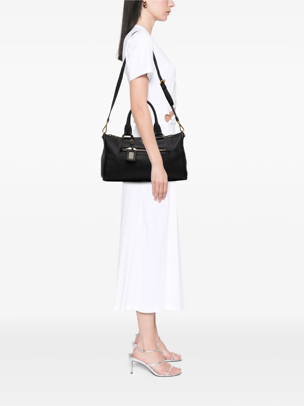 Prada Pre-Owned 2000-2025 Vitello Daino Zip Top satchel | Pre-Owned | Image 2