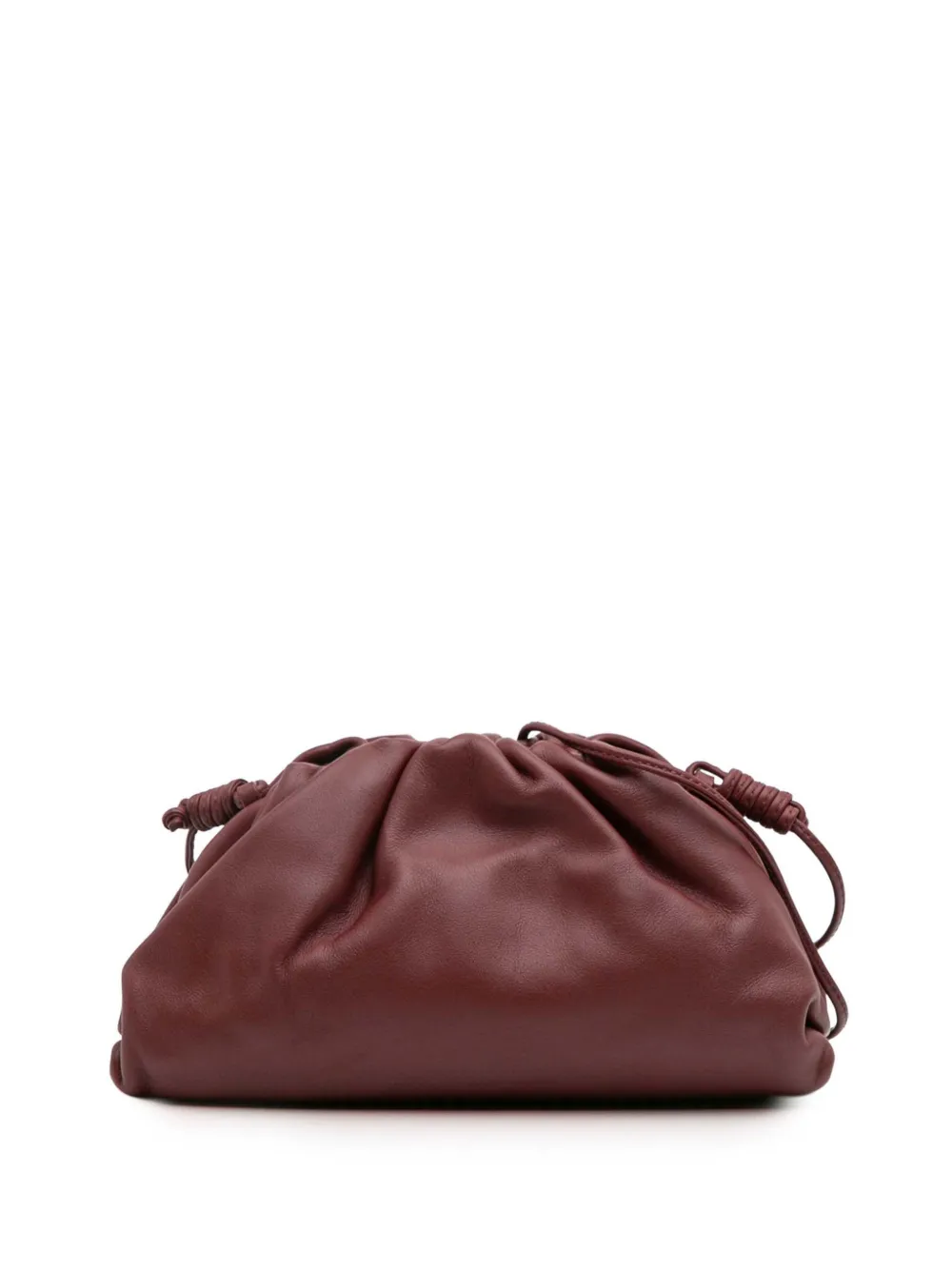 Pre-owned Bottega Veneta 2012-2025 Butter Calfskin The Mini Pouch Crossbody Bag In Red