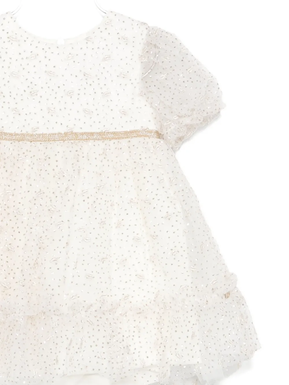 Tartine Et Chocolat Embellished Tiered Dress In White