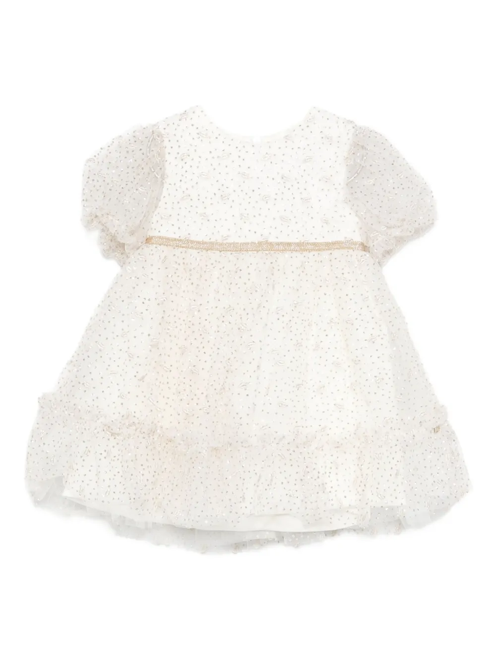 Tartine Et Chocolat embellished tiered dress - Bianco