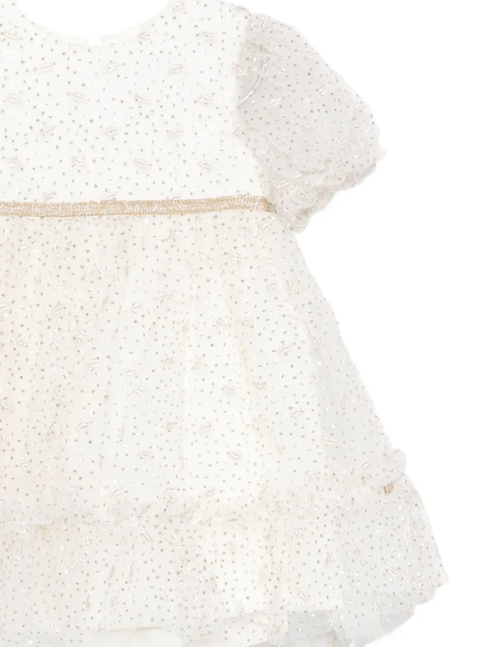 Tartine Et Chocolat Gelaagde verfraaide jurk Wit