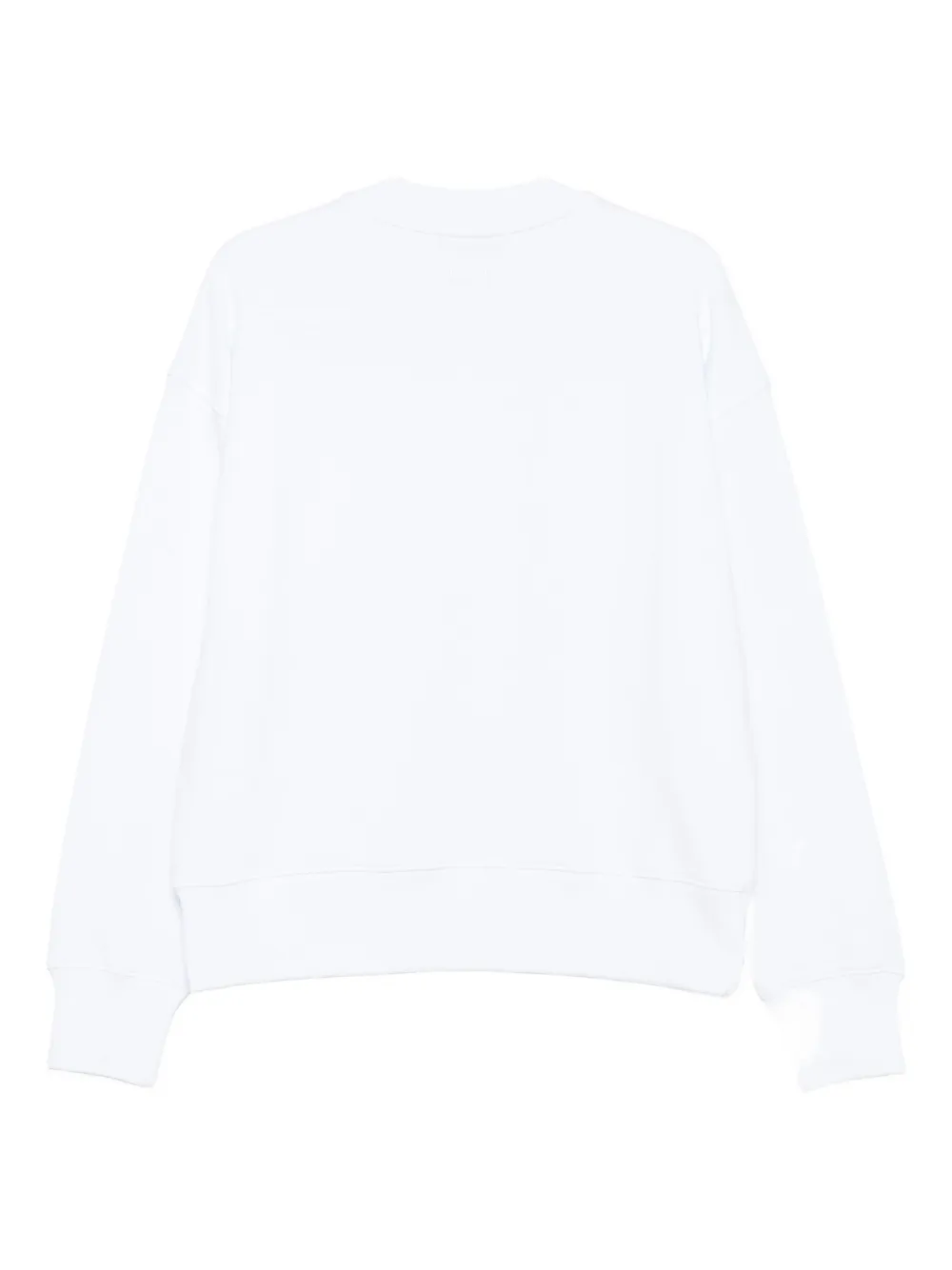 Msgm Ribbed-trim Sweatshirt In White