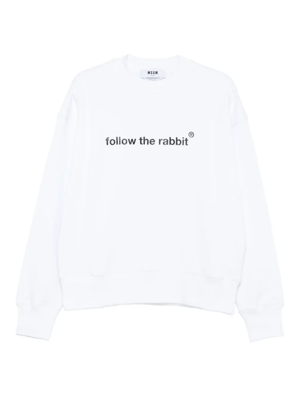 MSGM ribbed-trim sweatshirt | White | Image 1
