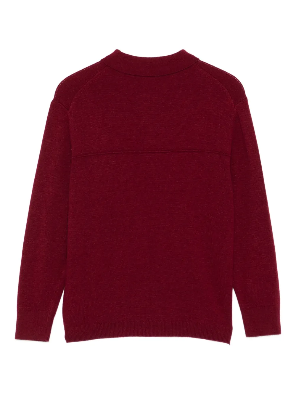 Paolo Pecora Long-sleeve Polo Shirt In Burgundy
