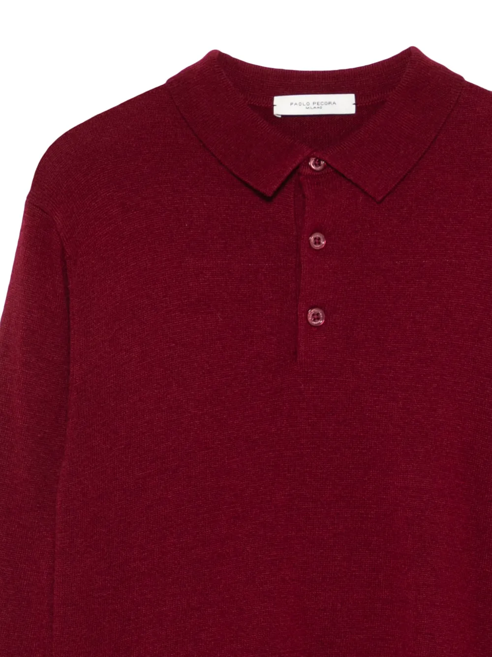 Paolo Pecora Kids Poloshirt met lange mouwen Rood