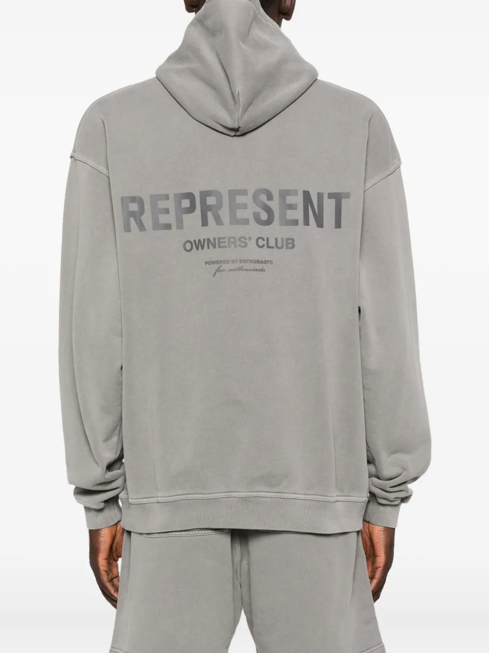 Represent Logo-print Hoodie In Gold