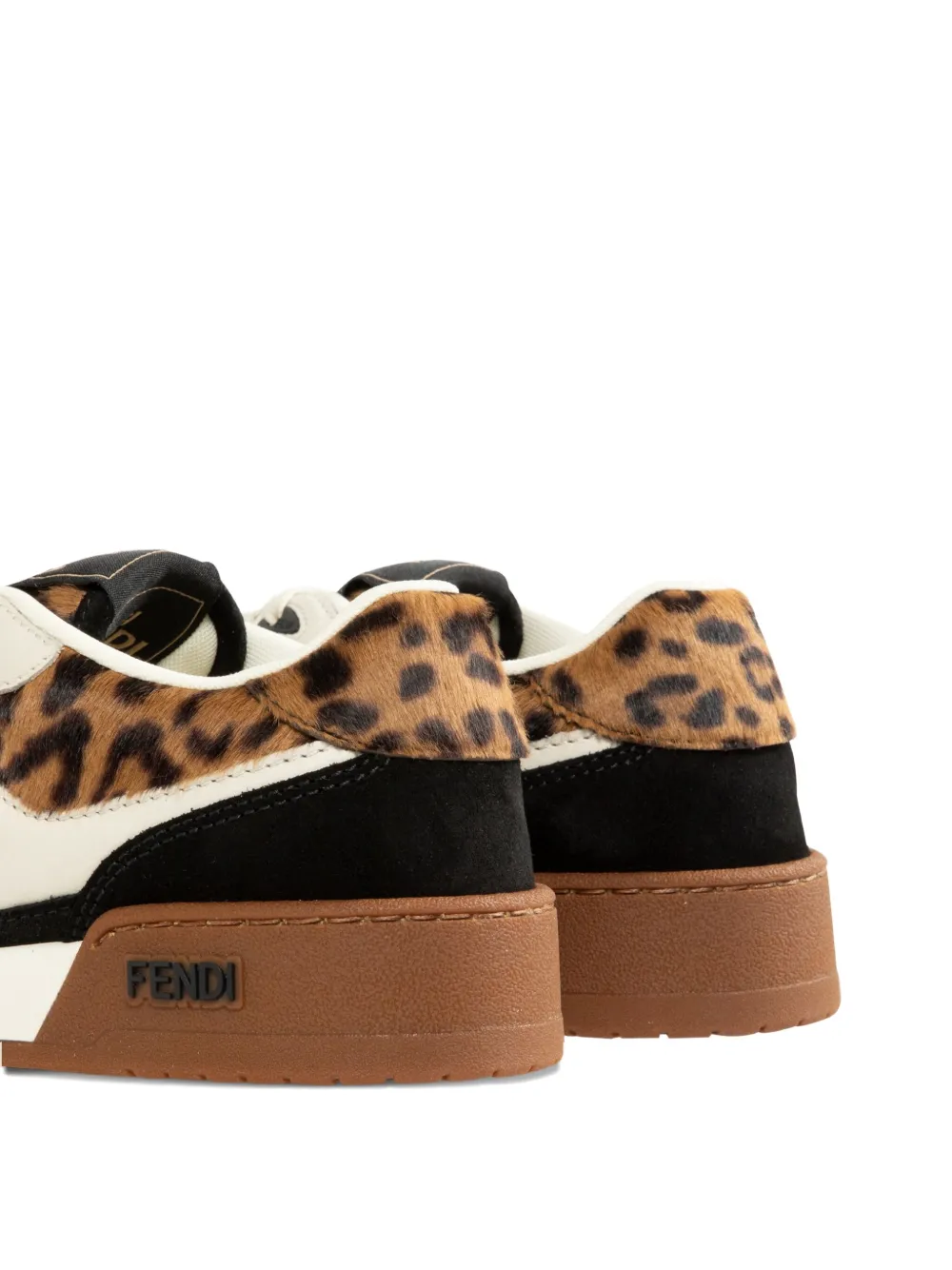 FENDI Match leopard print sneakers Bruin