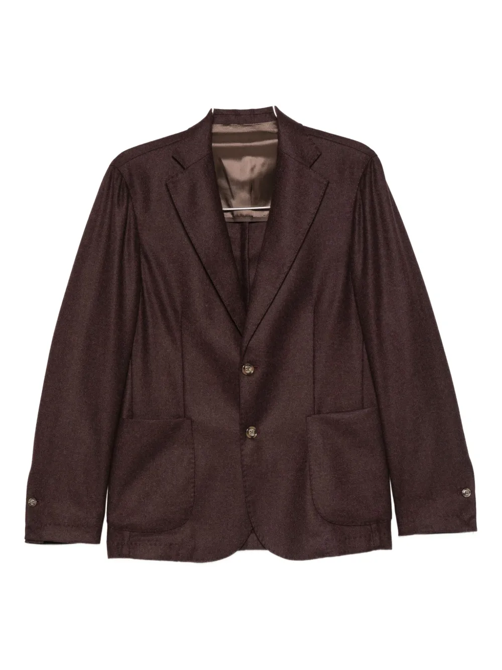 Barba Napoli Patch-pocket Button-front Blazer In Brown