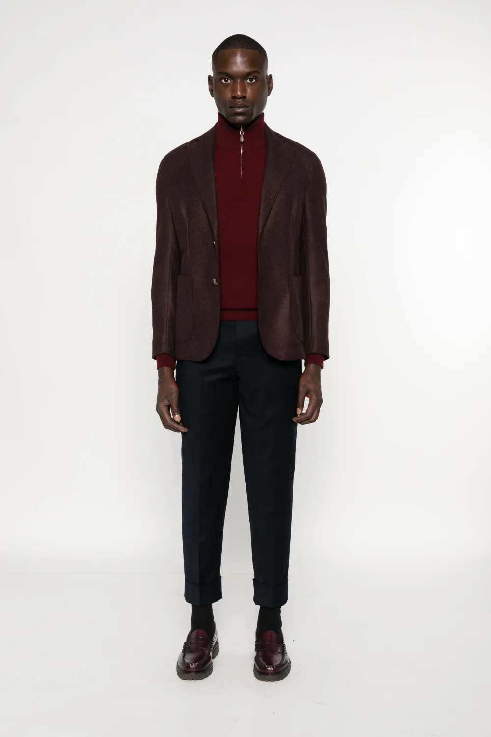 Barba Napoli Patch-pocket Button-front Blazer In Brown