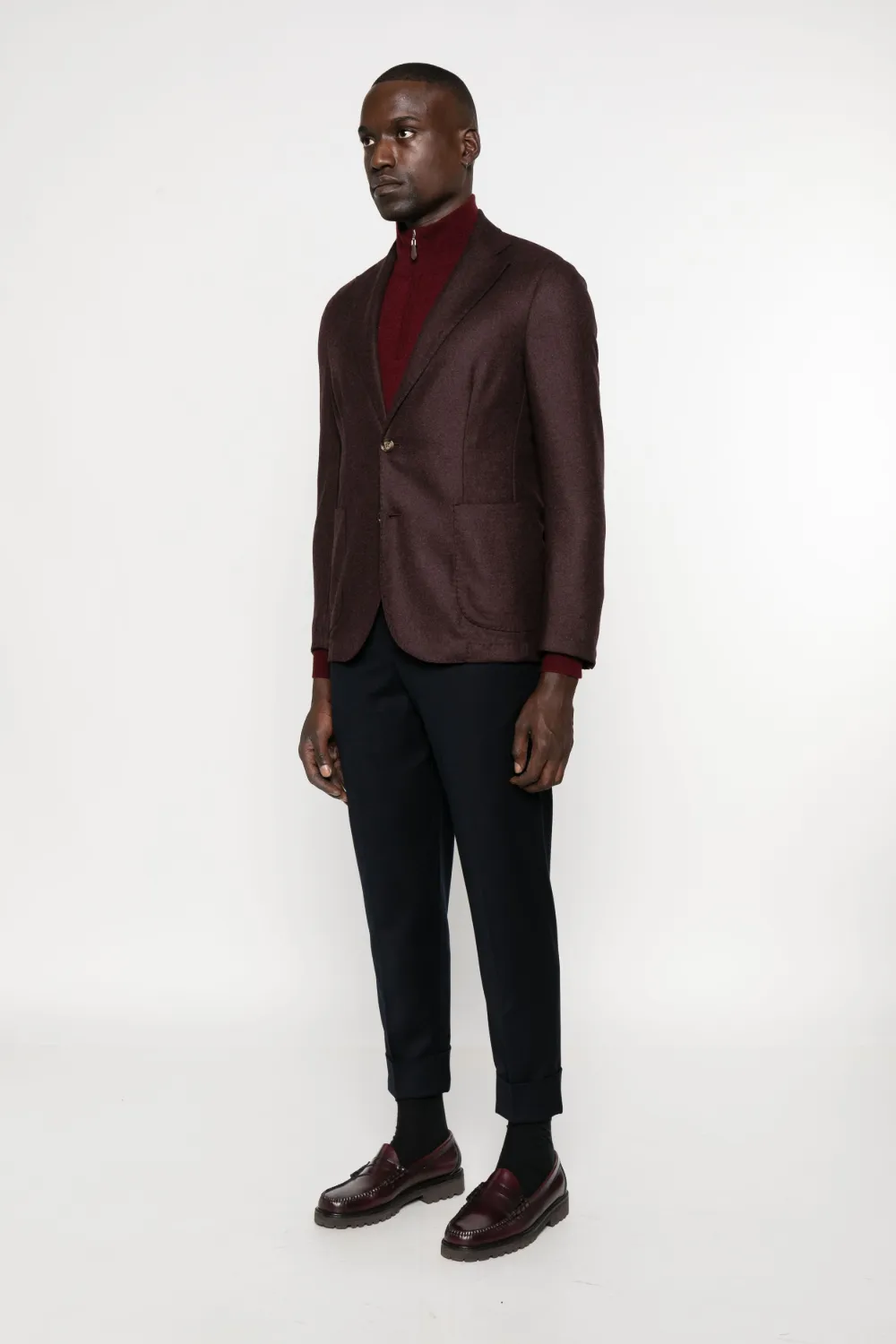 Barba Napoli Patch-pocket Button-front Blazer In Brown