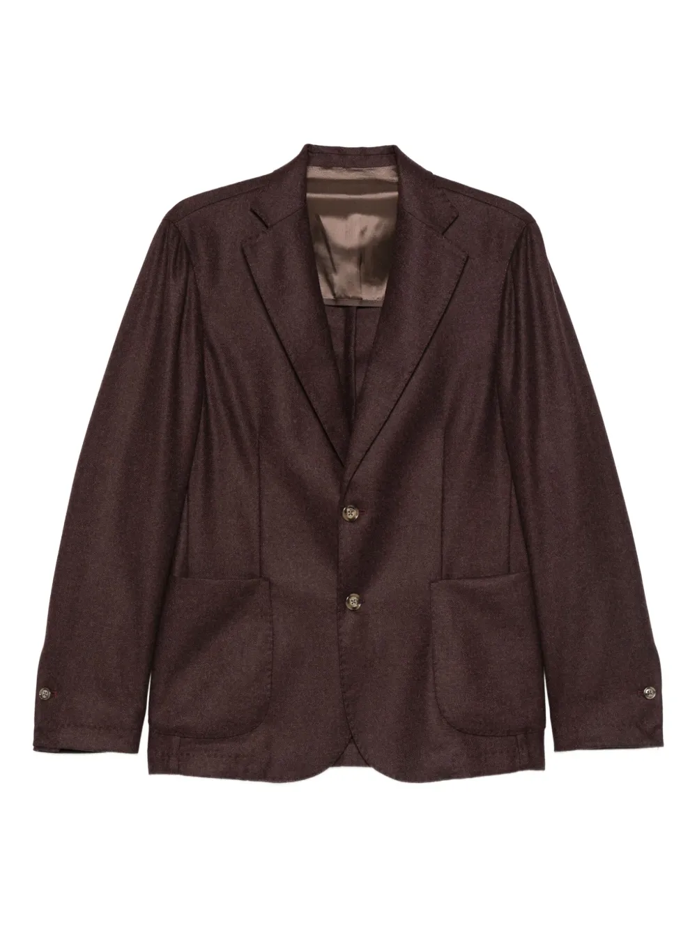 Barba patch-pocket button-front blazer | Brown | Image 1