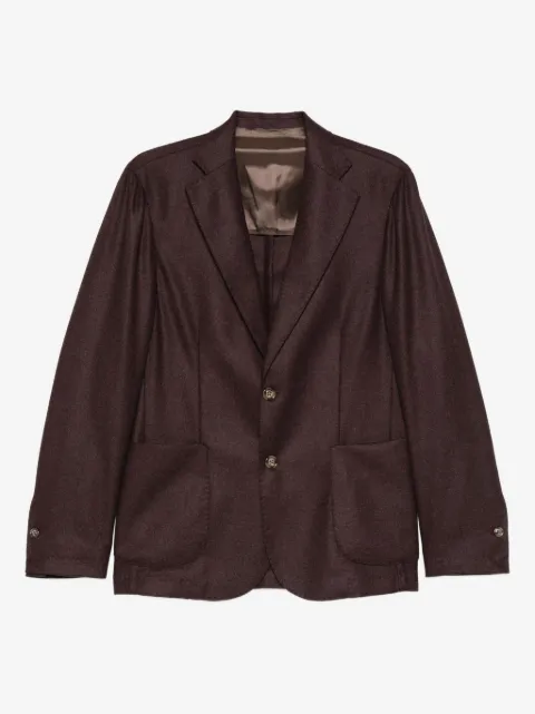 Barba patch-pocket button-front blazer