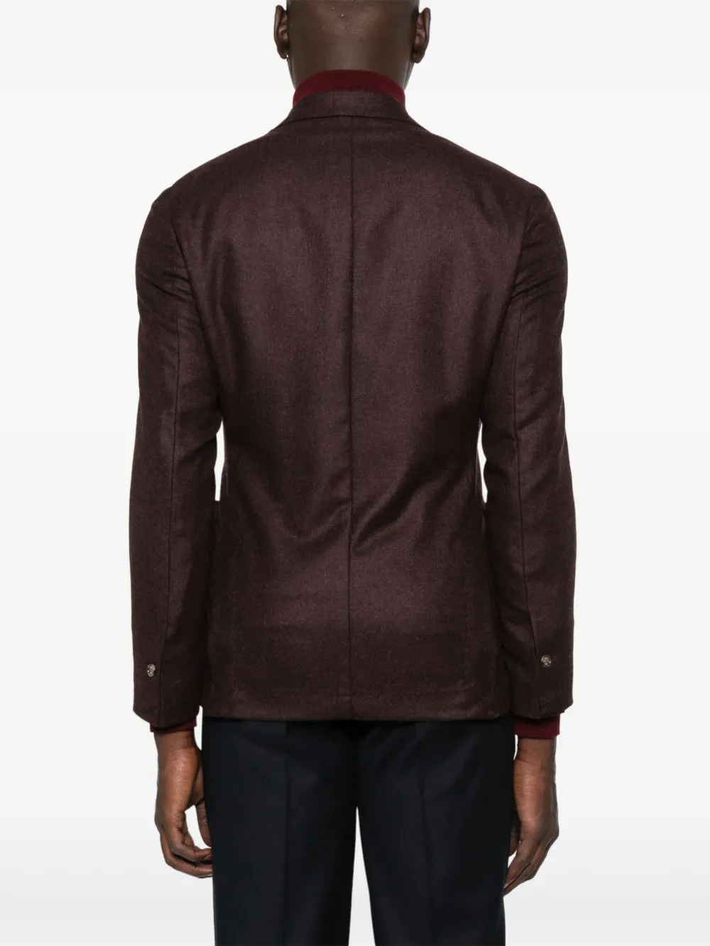 Barba Blazer met opgestikte zak en knopen Bruin