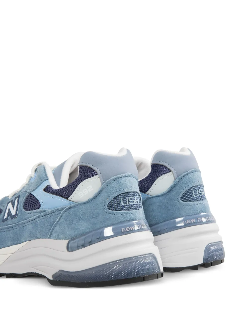 New Balance 992 sneakers met suède vlakken Blauw