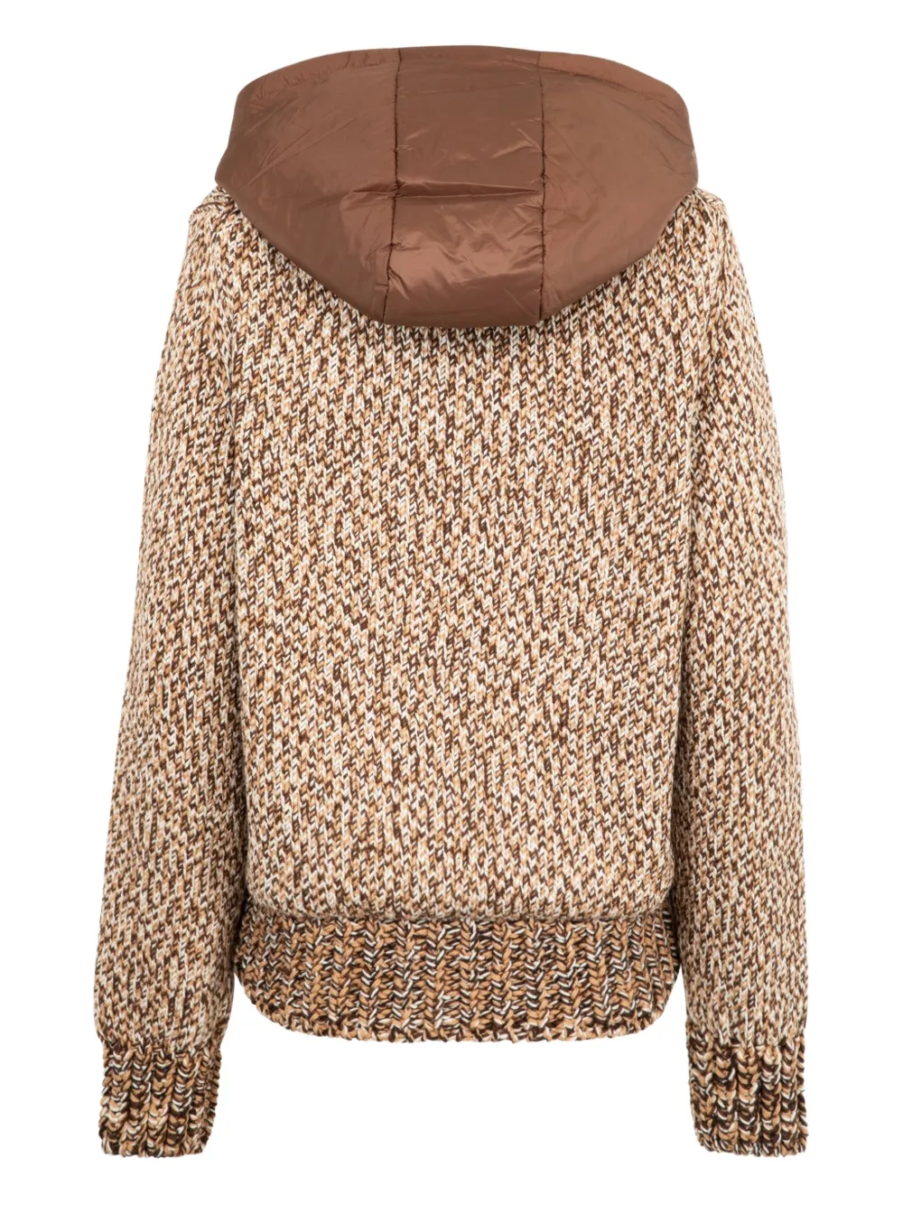 Moncler Vest met capuchon en rits Bruin