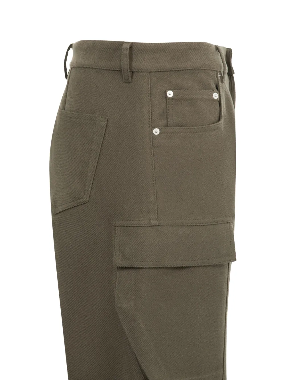 Rick Owens Double Cargo Jeans In Green