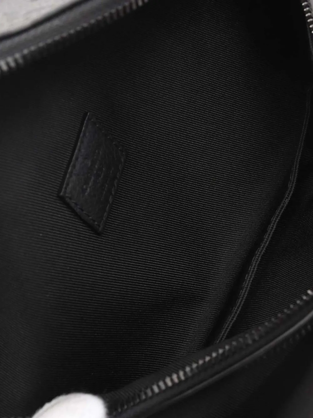 Pre-owned Louis Vuitton 2021-2025 Monogram Shadow Rush Bumbag Belt Bag In Black
