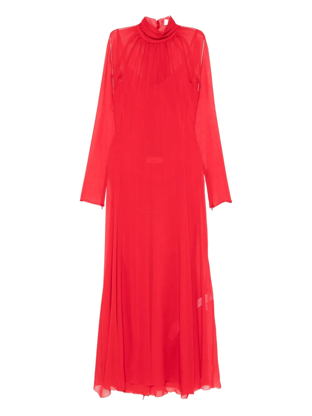 Blumarine high-neck long-sleeve dress | Red | Image 1