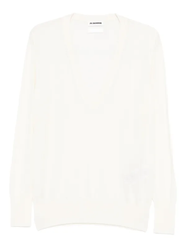 Jil Sander Vネック Tシャツ | ニュートラル | FARFETCH JP